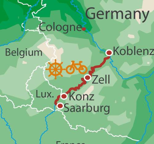 tourhub | UTracks | Moselle Bike & Barge | Tour Map