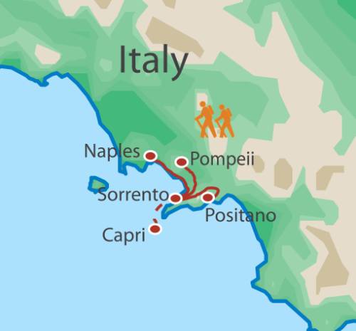 tourhub | UTracks | Amalfi Explorer | UAE | Route Map