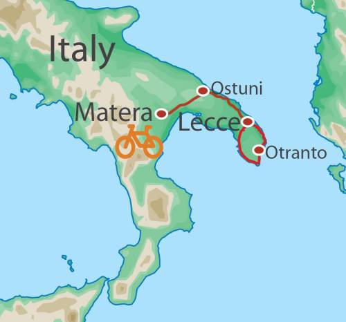 tourhub | UTracks | Cycle Puglia | PUG | Route Map