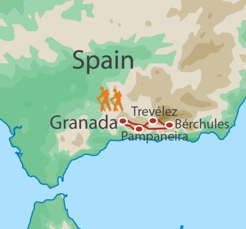 tourhub | UTracks | Granada and the Alpujarras | Tour Map