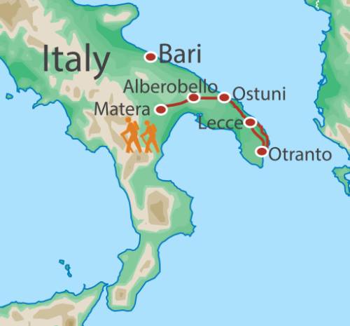 tourhub | UTracks | Walking in Puglia | Tour Map