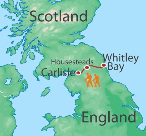tourhub | Walkers' Britain | Hadrian's Wall Walk From Whitley Bay - 8 Days | Tour Map