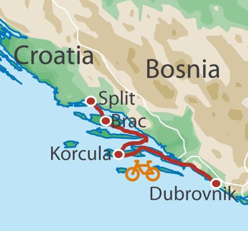 tourhub | UTracks | Croatia Cycle Adventure | Tour Map