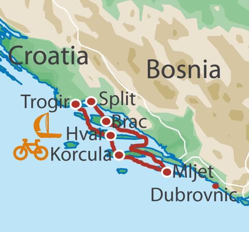 tourhub | UTracks | Croatia Family Adventure | Tour Map
