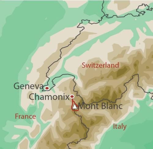 tourhub | World Expeditions | Mont Blanc Ascent | Tour Map