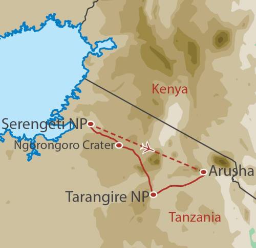 tourhub | World Expeditions | Serengeti Explorer | Tour Map