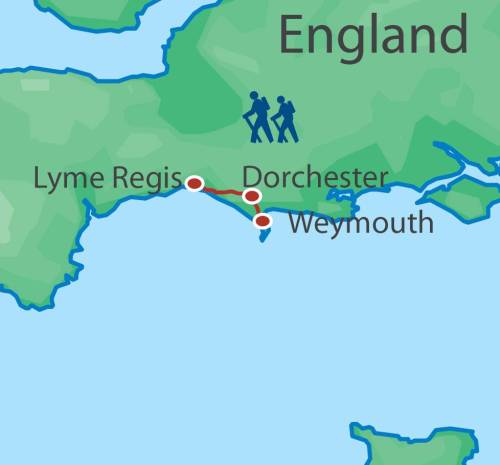 tourhub | Walkers' Britain | Dorset & the Jurassic Coast Walk | Tour Map