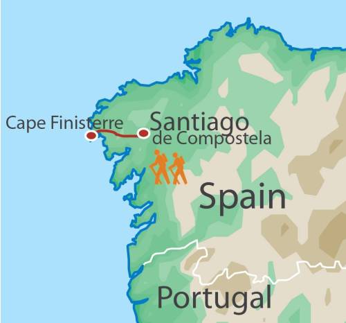 tourhub | UTracks | Camino - Santiago to the Atlantic | CT8 | Route Map