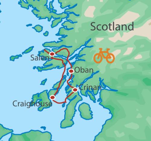 tourhub | UTracks | Scotland by Bike and Boat | Tour Map