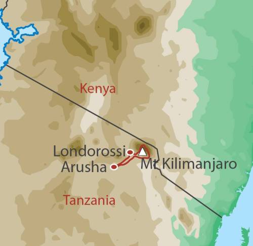 tourhub | World Expeditions | Kilimanjaro - Lemosho Route | Tour Map