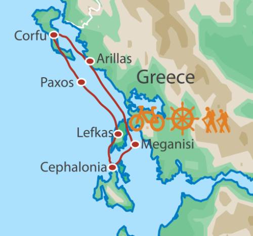 tourhub | UTracks | Greek Islands Family Adventure | Tour Map