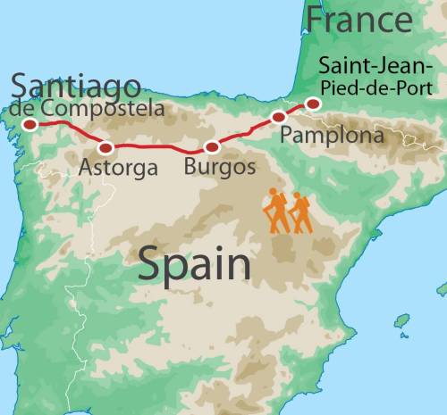 tourhub | UTracks | The Full Spanish Camino | Tour Map