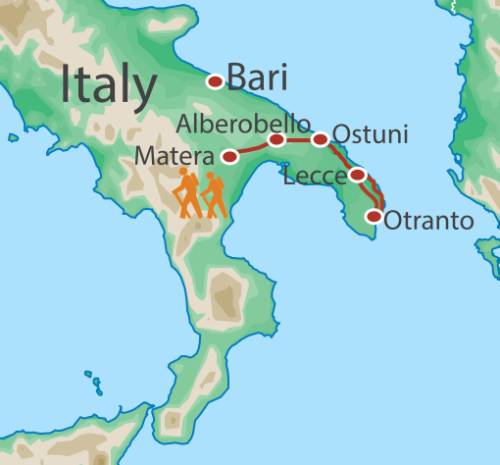 tourhub | UTracks | Puglia Guided Walk | Tour Map