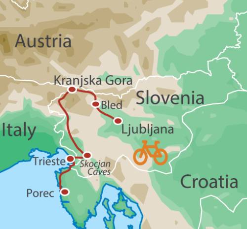 tourhub | UTracks | Cycle Slovenia and the Parenzana | SPZ | Route Map