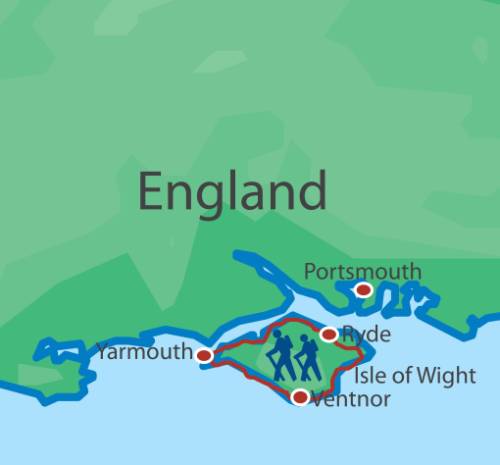 tourhub | Walkers' Britain | Isle of Wight Coastal Walking | Tour Map