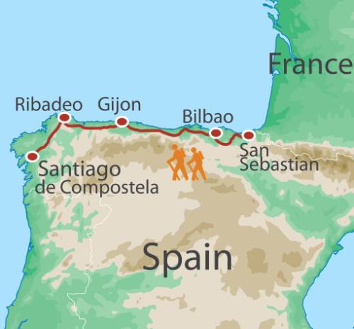 tourhub | UTracks | The Full Camino Norte | Tour Map